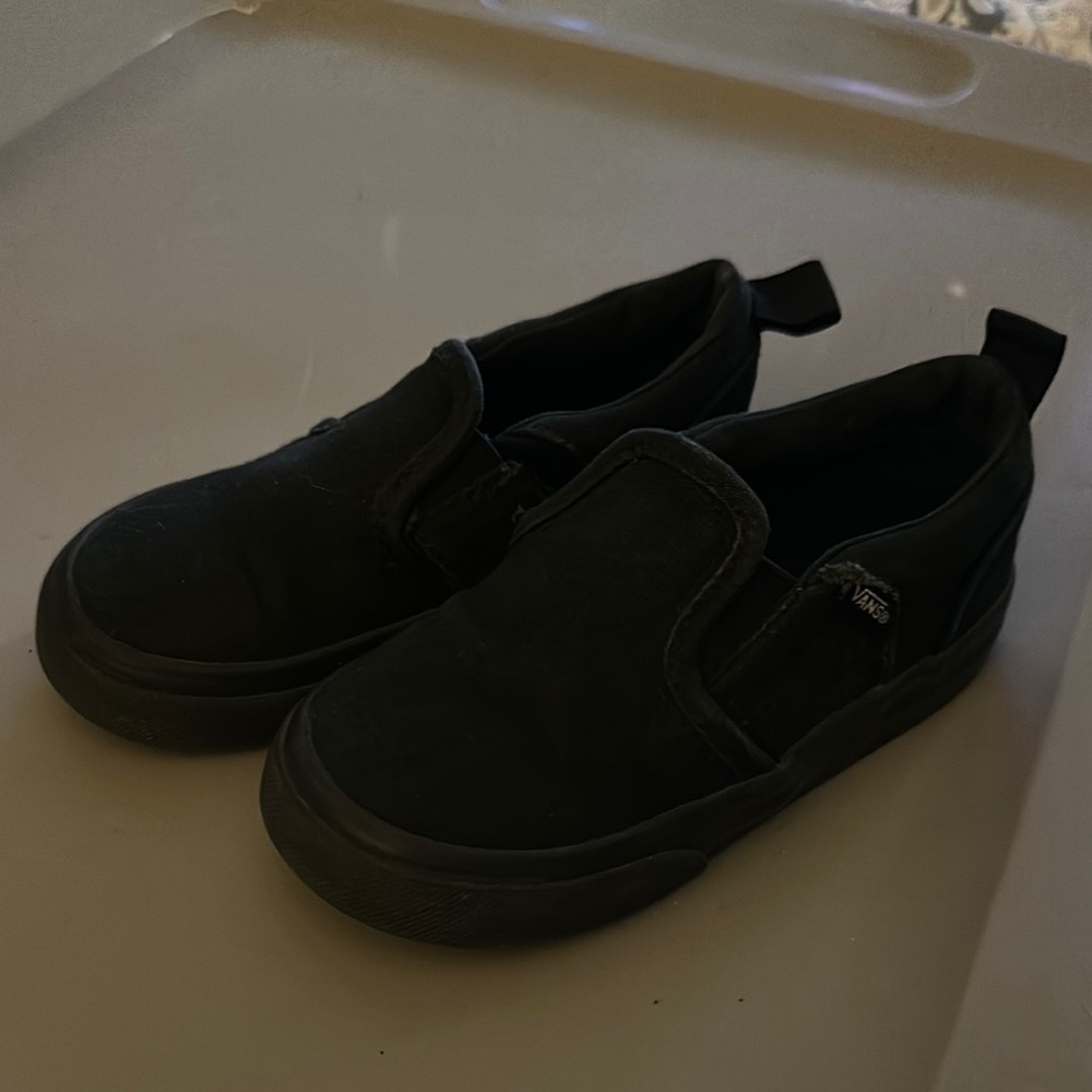 Vans Kids Black Slip-On Shoes
